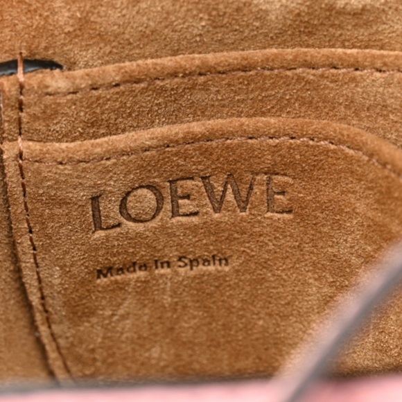 LOEWE 
Grained Calfskin Mini Gate Crossbody Bag Pastel Pink - Picture 4 of 10